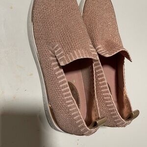 Michael Kors Pink Knit Slip-On Sneakers